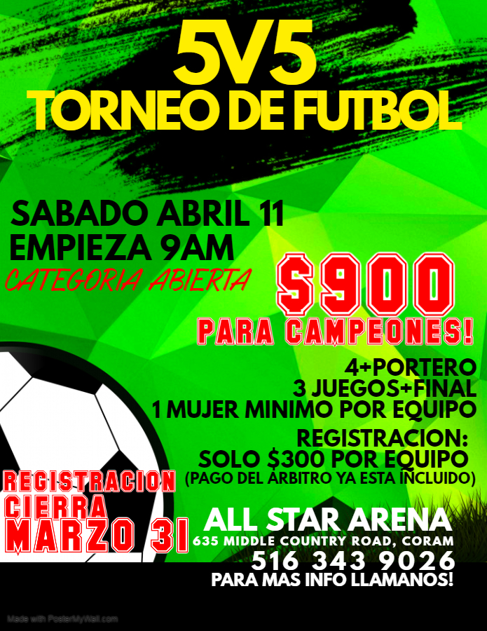 Copy of Copy of Soccer Match Flyer - Made with PosterMyWall