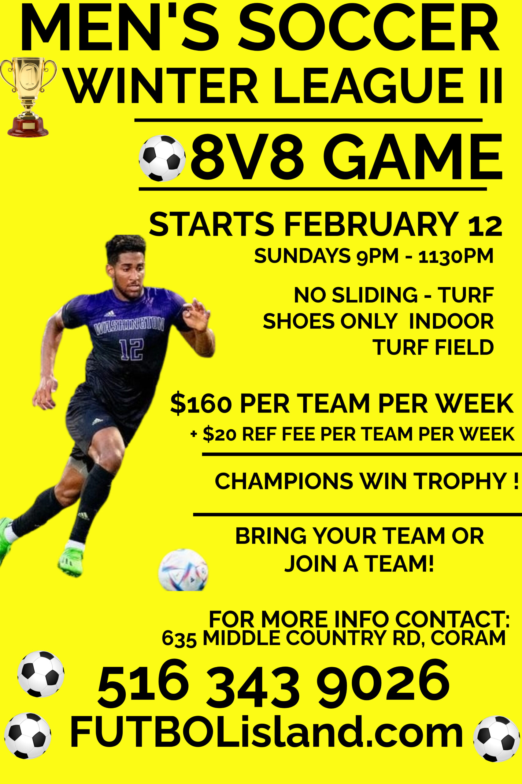 MEN’S SOCCER LEAGUE WINTER SEASON 2022 CORAM