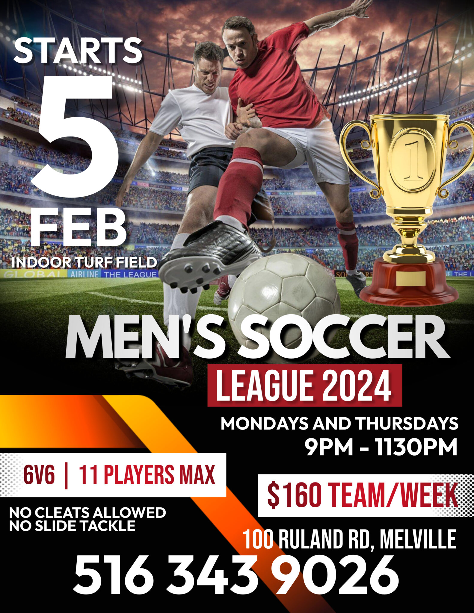 MEN’S SOCCER LEAGUE MELVILLE