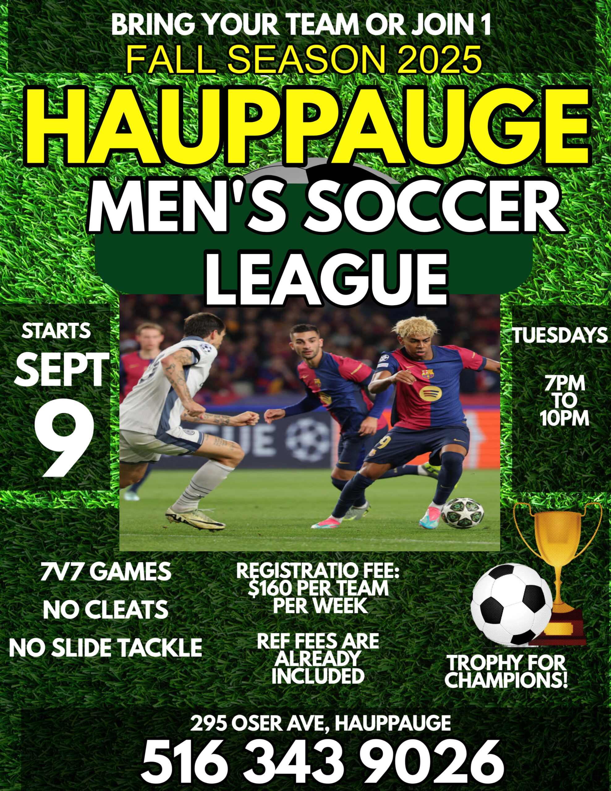 Green Soccer Tryouts Design