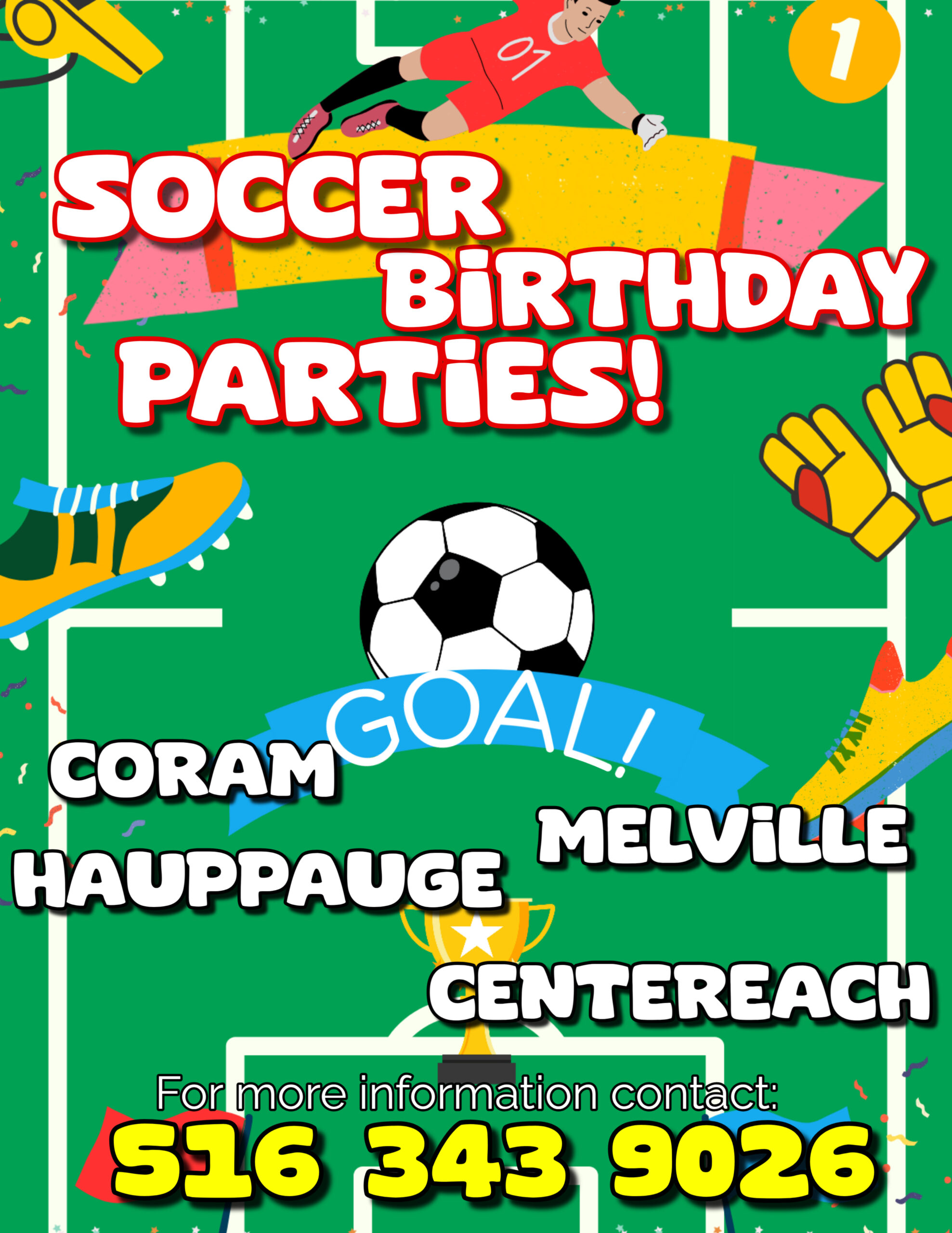 Invitacin de cumpleaos de ftbol soccer